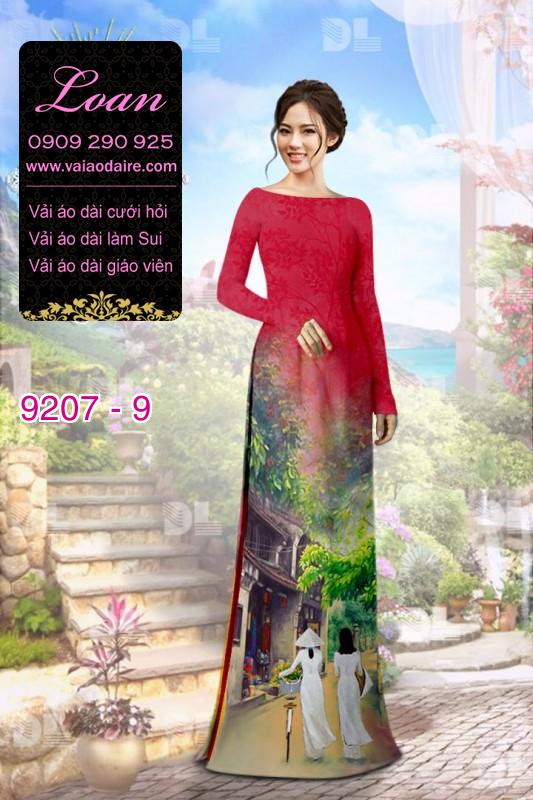 Vải áo dài phong cảnh