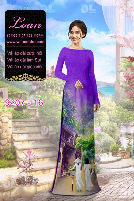 Vải áo dài phong cảnh