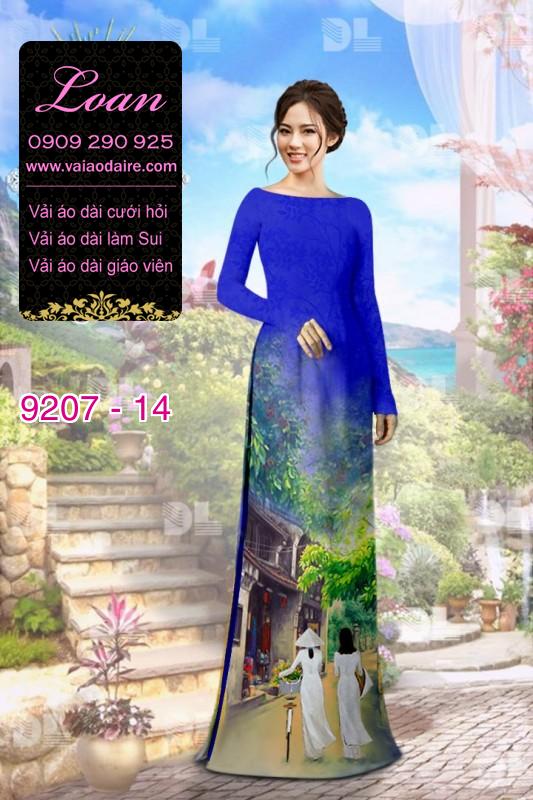 Vải áo dài phong cảnh