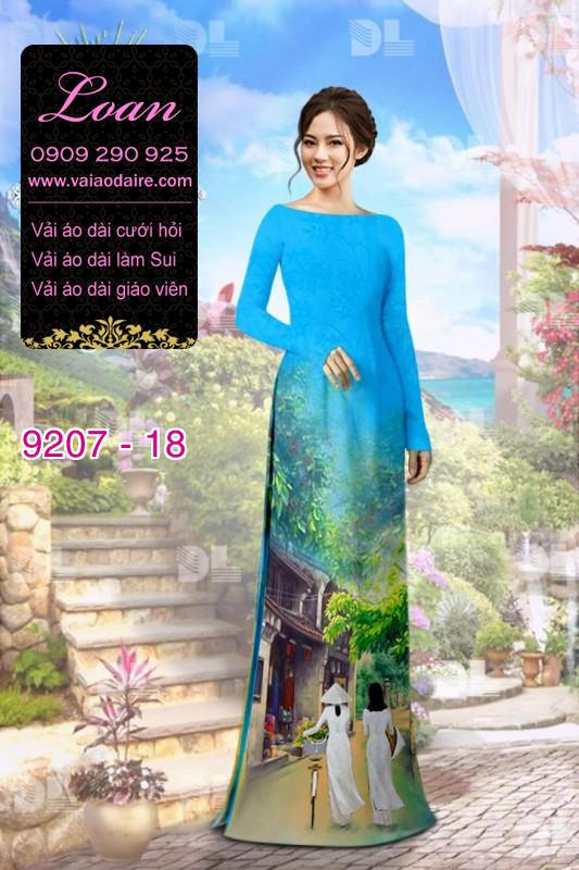 Vải áo dài phong cảnh