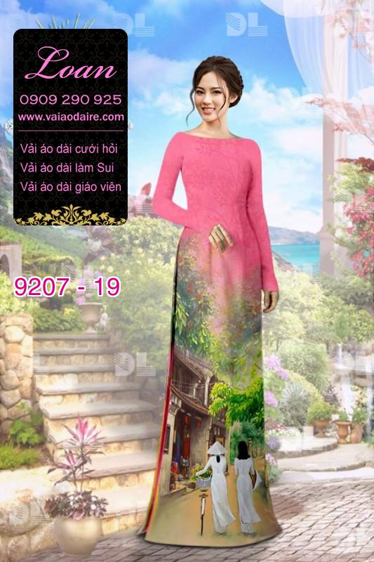 Vải áo dài phong cảnh