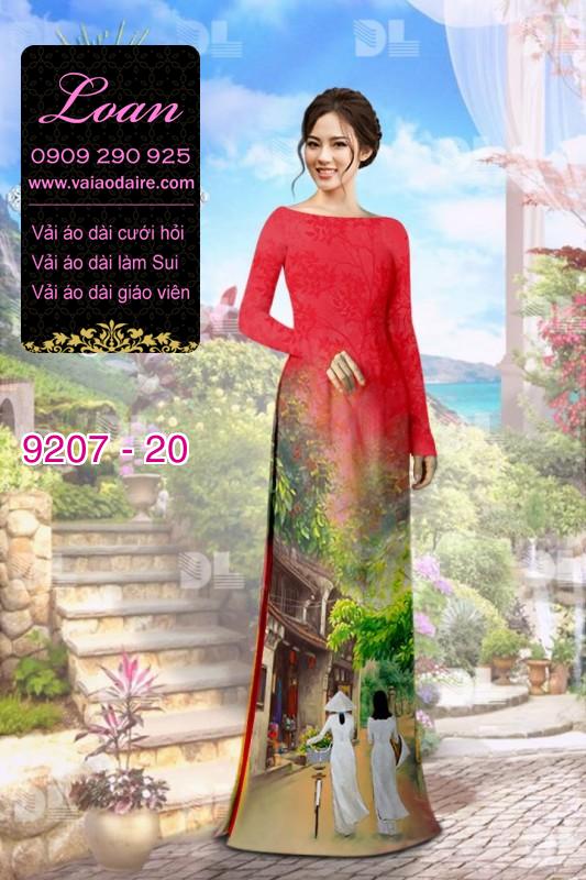 Vải áo dài phong cảnh