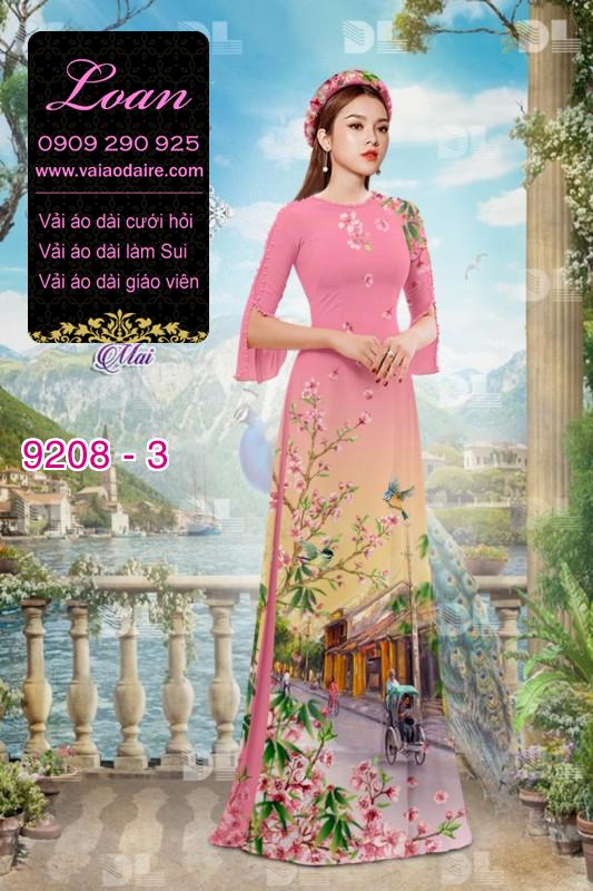 Vải áo dài phong cảnh