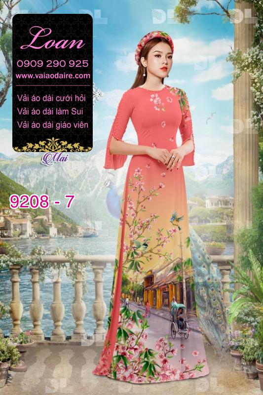 Vải áo dài phong cảnh