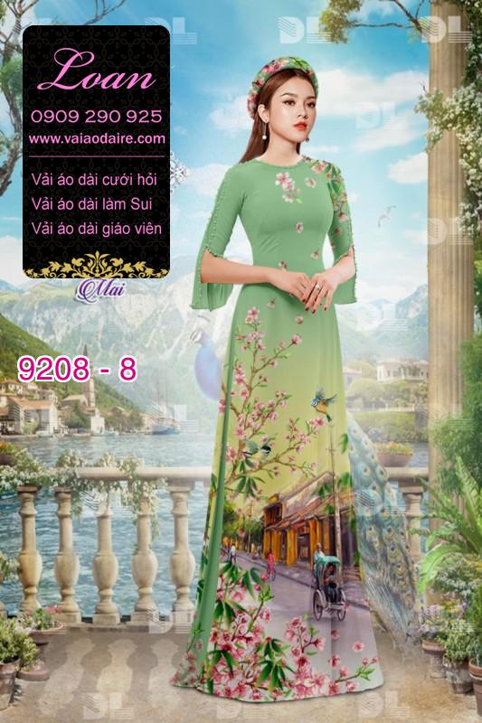 Vải áo dài phong cảnh