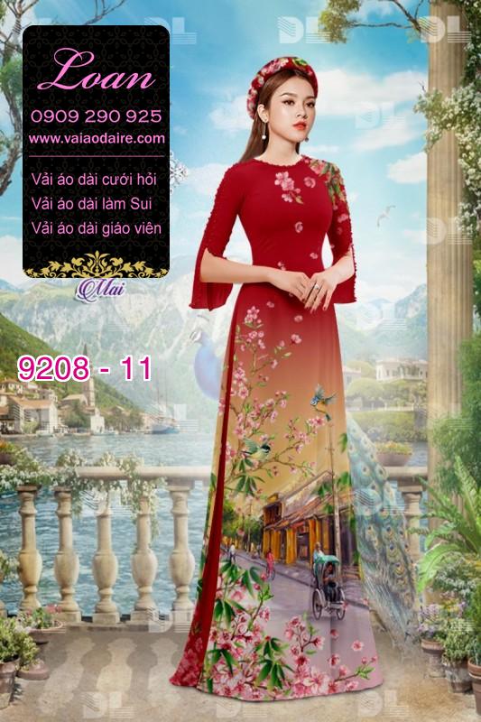 Vải áo dài phong cảnh