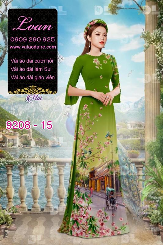 Vải áo dài phong cảnh