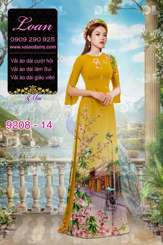 Vải áo dài phong cảnh