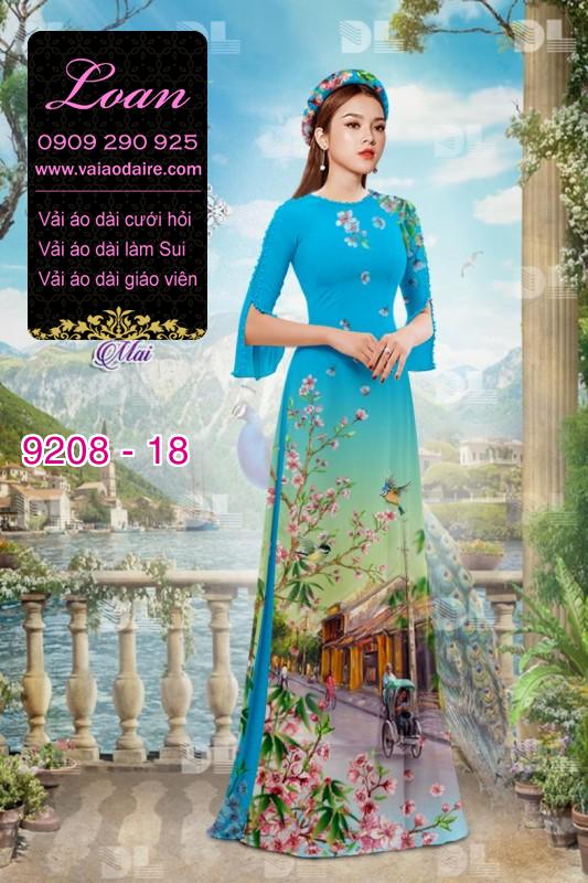 Vải áo dài phong cảnh