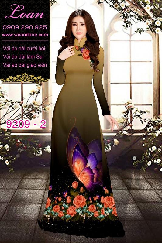 Vải áo dài hoa 3D