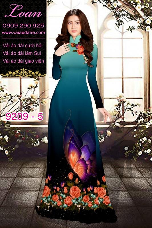 Vải áo dài hoa 3D