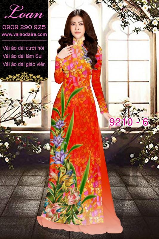 Vải áo dài hoa 3D