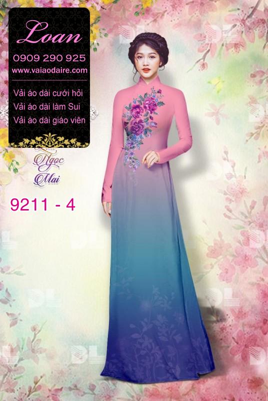 Vải áo dài hoa 3D