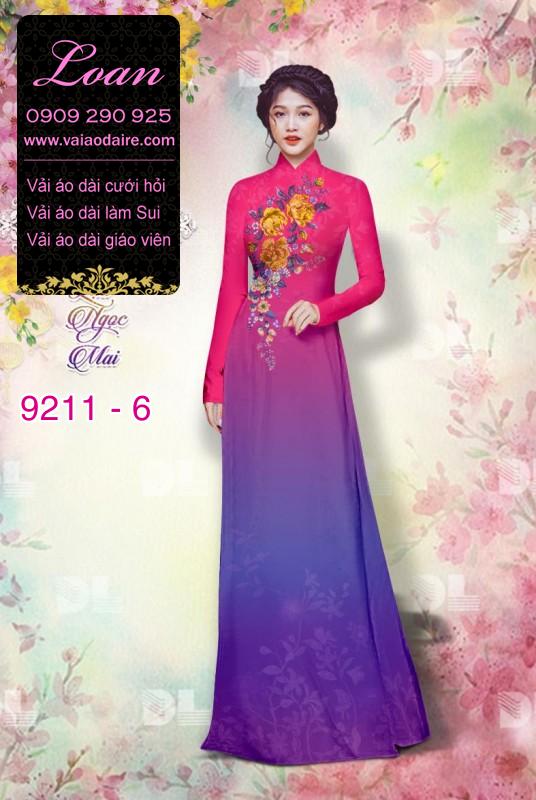 Vải áo dài hoa 3D