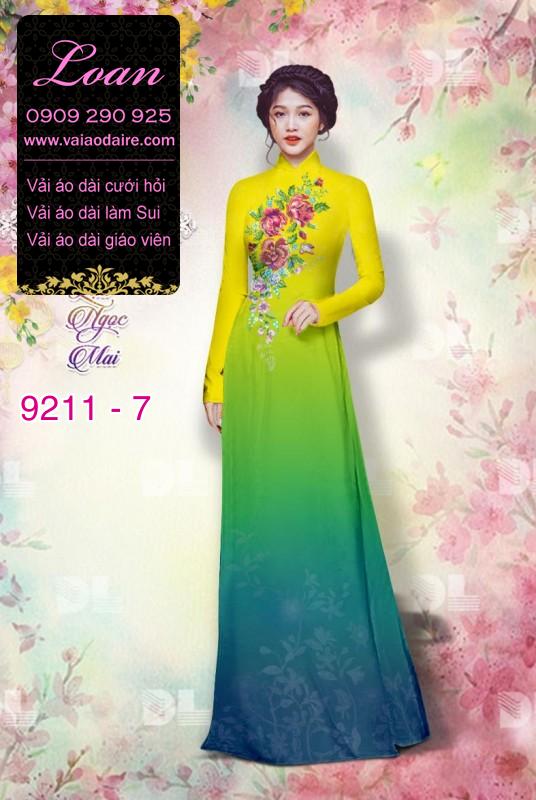 Vải áo dài hoa 3D
