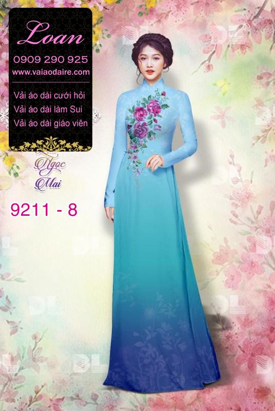 Vải áo dài hoa 3D