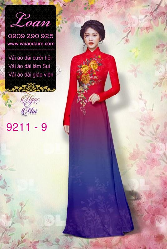 Vải áo dài hoa 3D