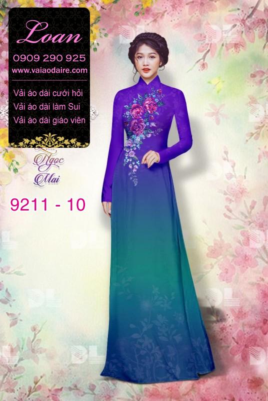Vải áo dài hoa 3D