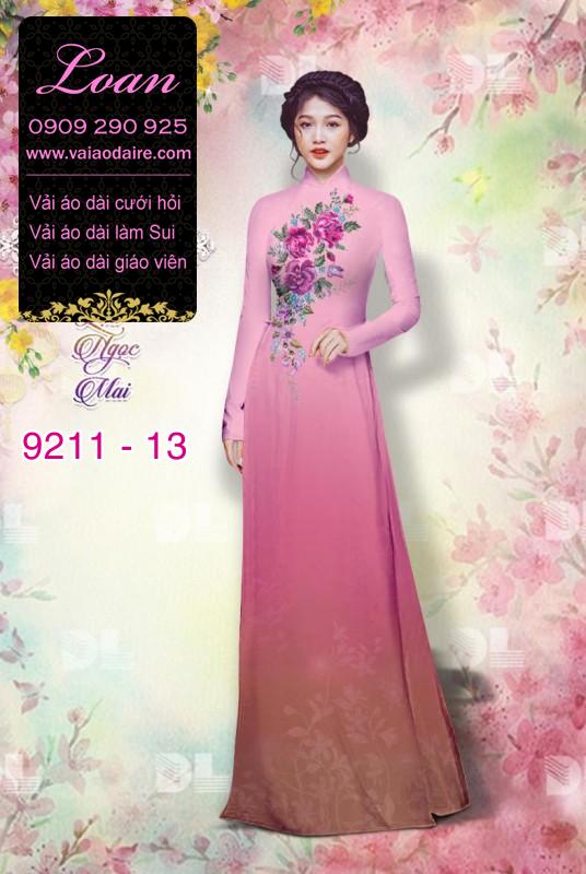 Vải áo dài hoa 3D