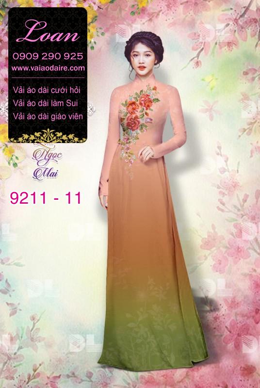 Vải áo dài hoa 3D