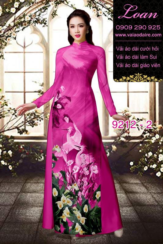 Vải áo dài hoa 3D