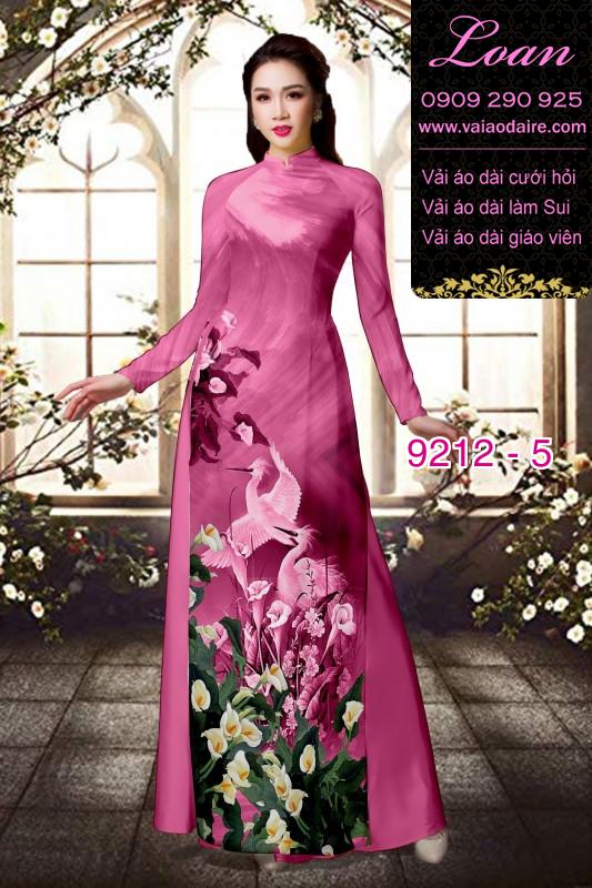 Vải áo dài hoa 3D