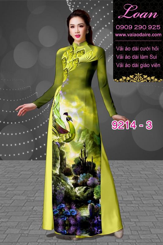 Vải áo dài hoa 3D