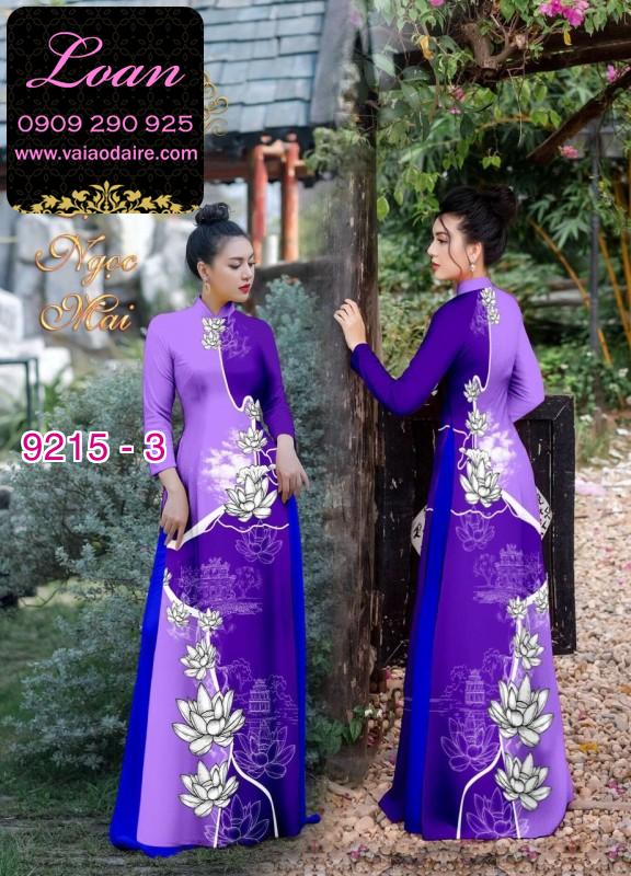 Vải áo dài hoa 3D