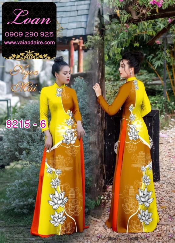 Vải áo dài hoa 3D