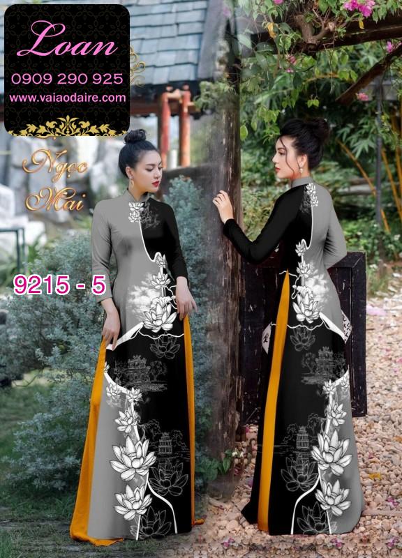 Vải áo dài hoa 3D