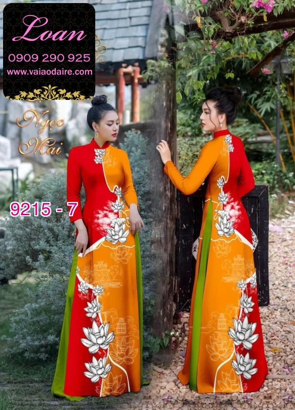 Vải áo dài hoa 3D