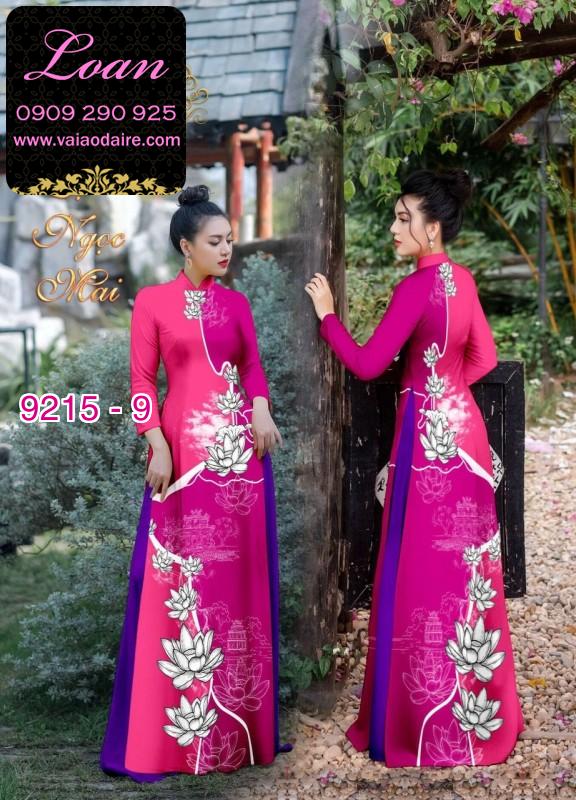 Vải áo dài hoa 3D