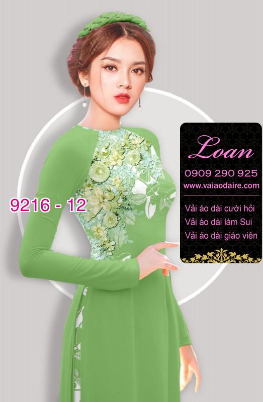 Vải áo dài hoa 3D