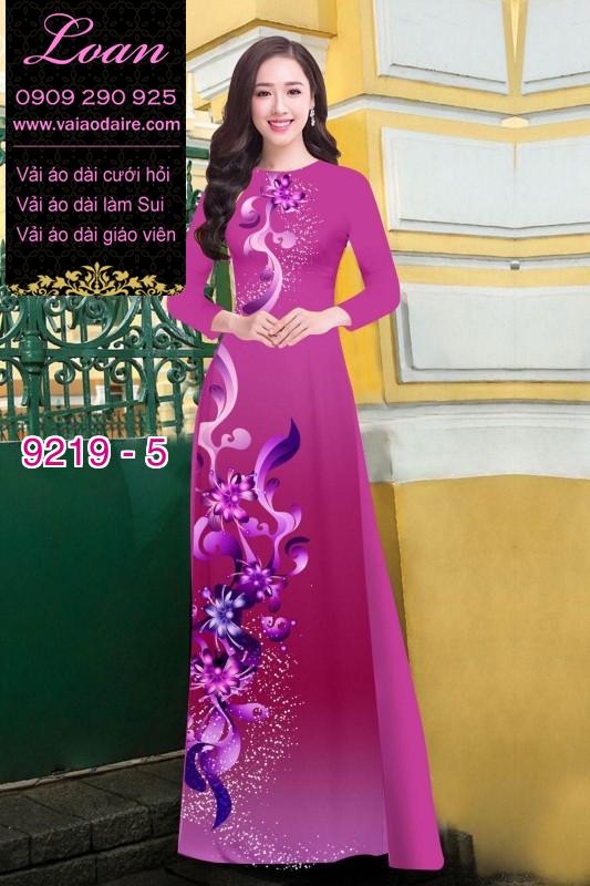 Vải áo dài hoa 3D