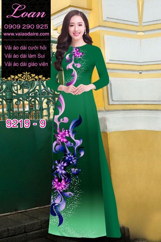Vải áo dài hoa 3D