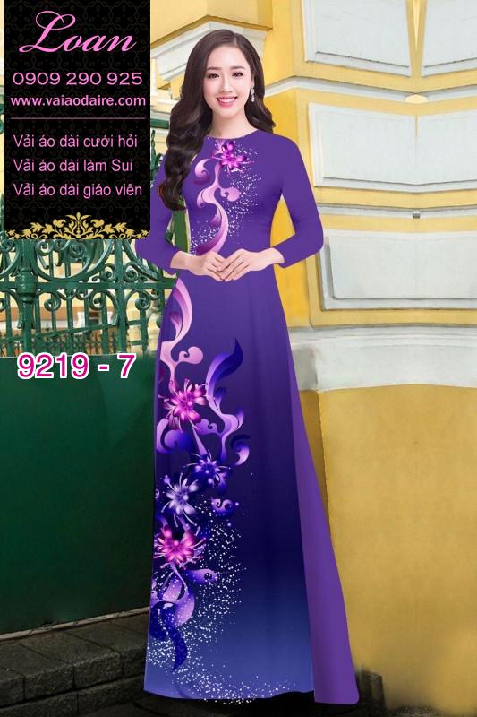 Vải áo dài hoa 3D