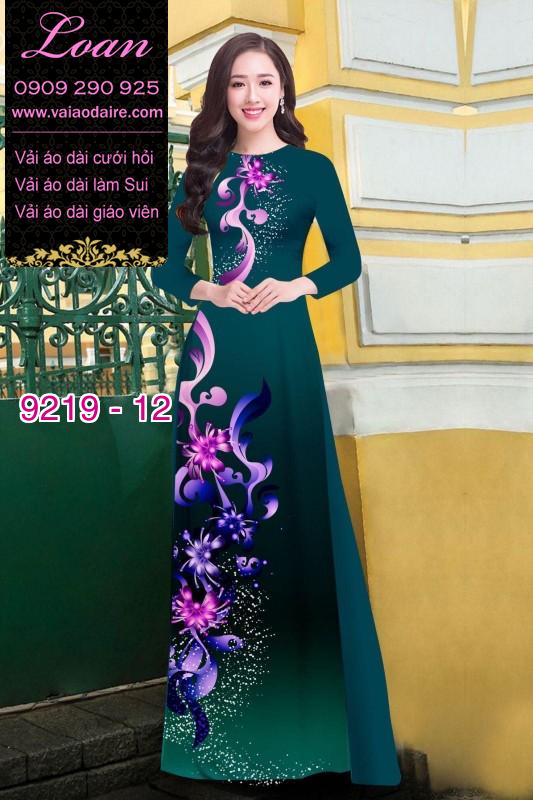 Vải áo dài hoa 3D