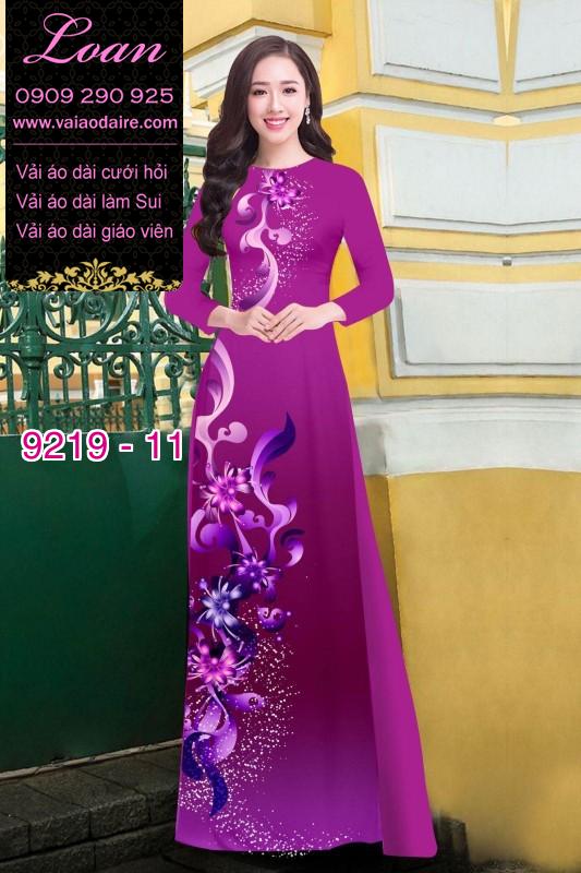 Vải áo dài hoa 3D