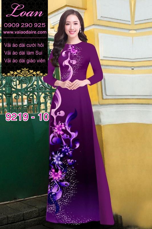 Vải áo dài hoa 3D