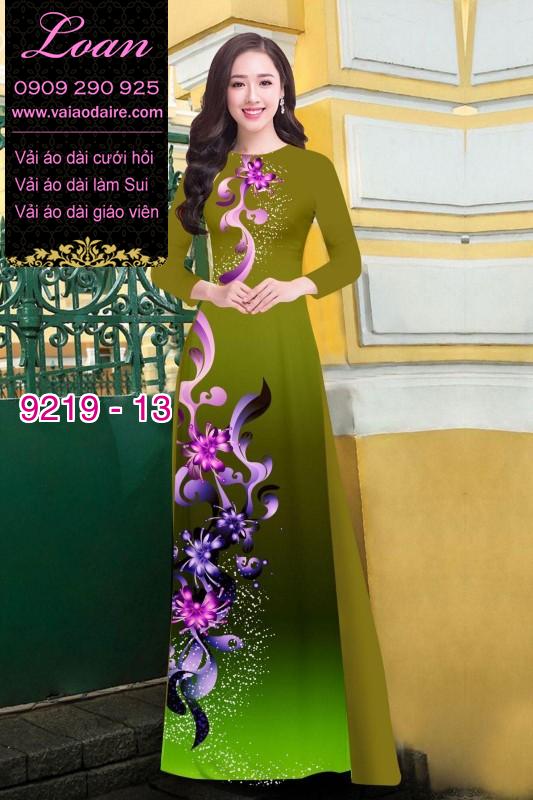Vải áo dài hoa 3D
