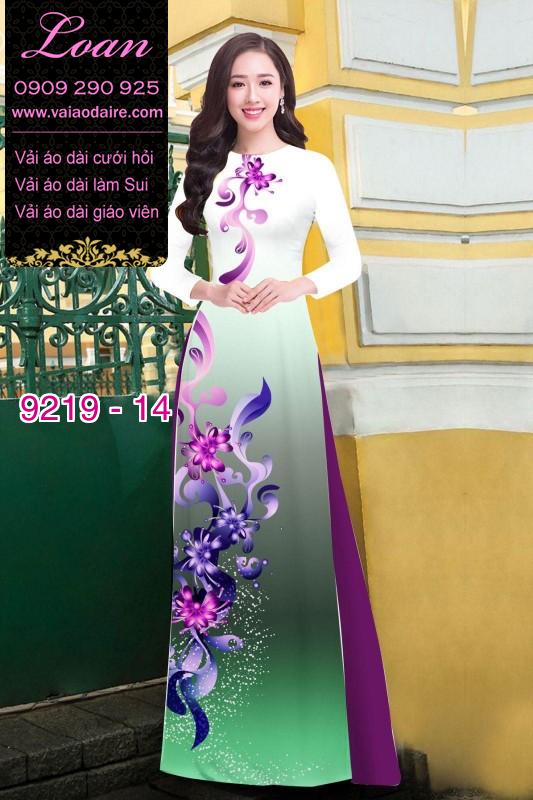 Vải áo dài hoa 3D