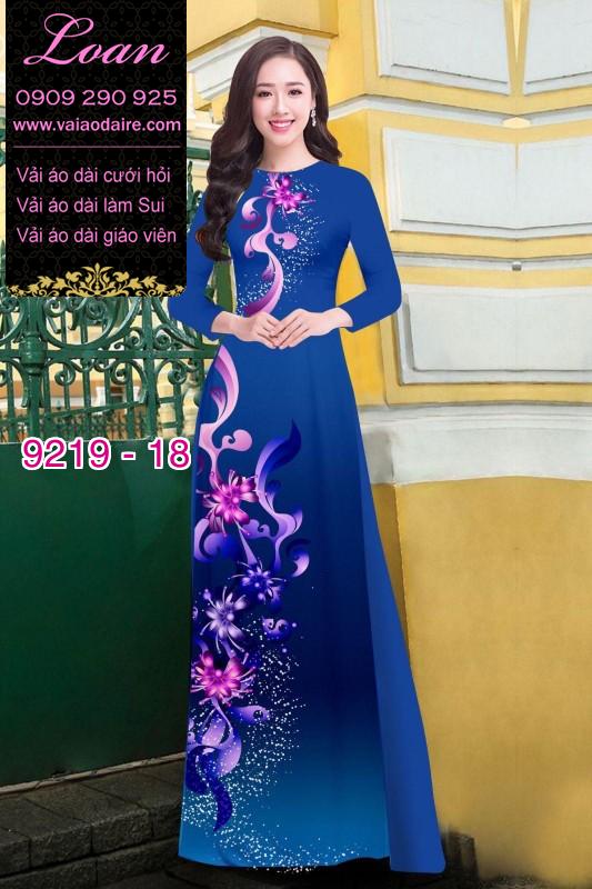 Vải áo dài hoa 3D