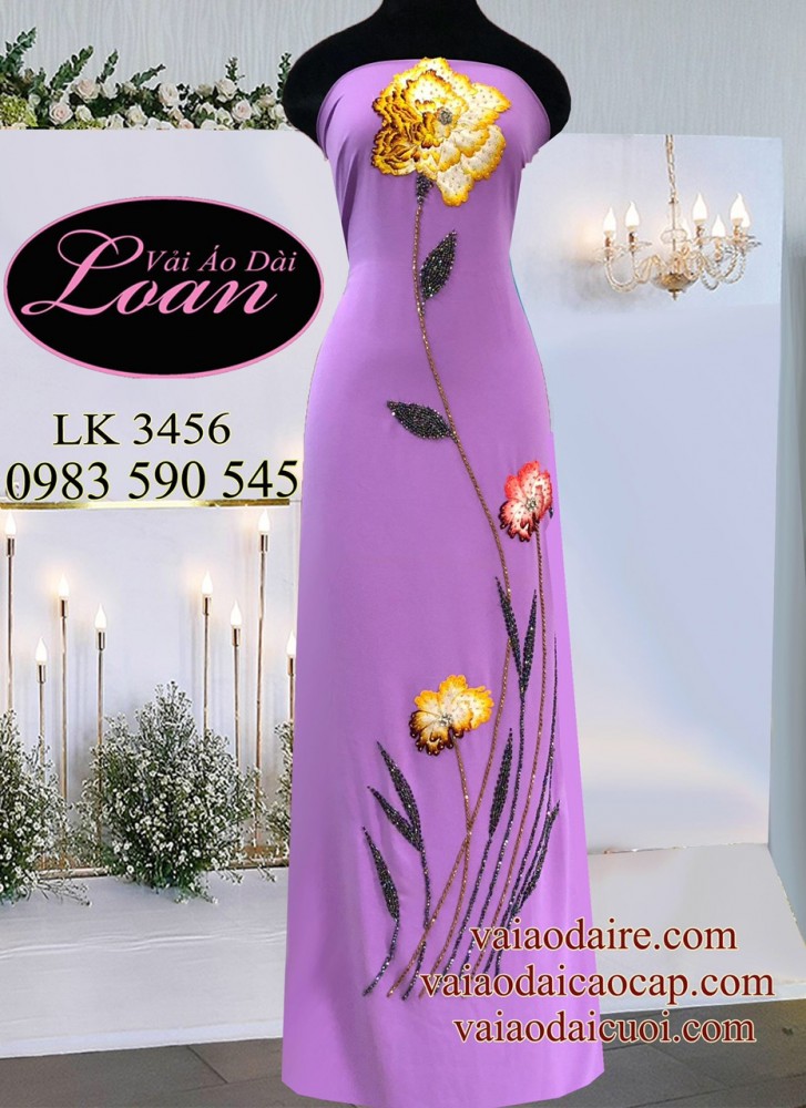 Vải áo dài kết sang trọng