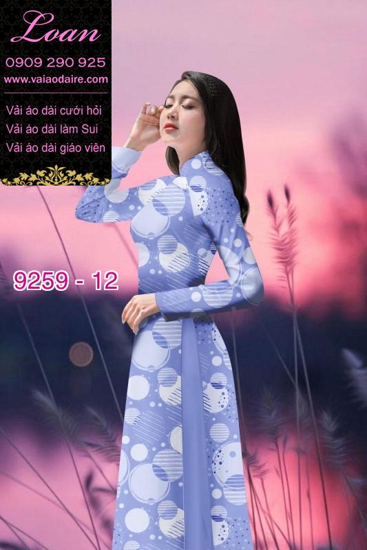 Vải áo dài hoa 3D