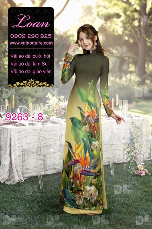 Vải áo dài hoa 3D Vải áo dài hoa 3D