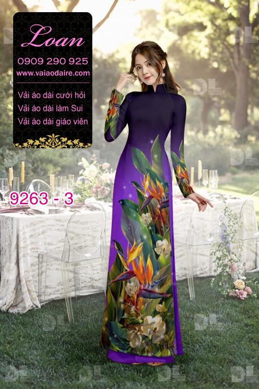 Vải áo dài hoa 3D Vải áo dài hoa 3D