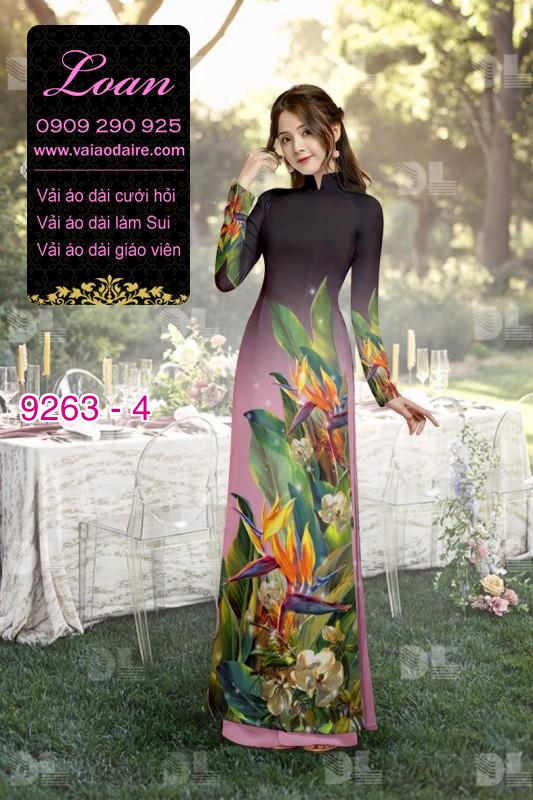 Vải áo dài hoa 3D Vải áo dài hoa 3D