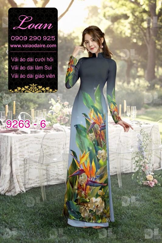 Vải áo dài hoa 3D Vải áo dài hoa 3D