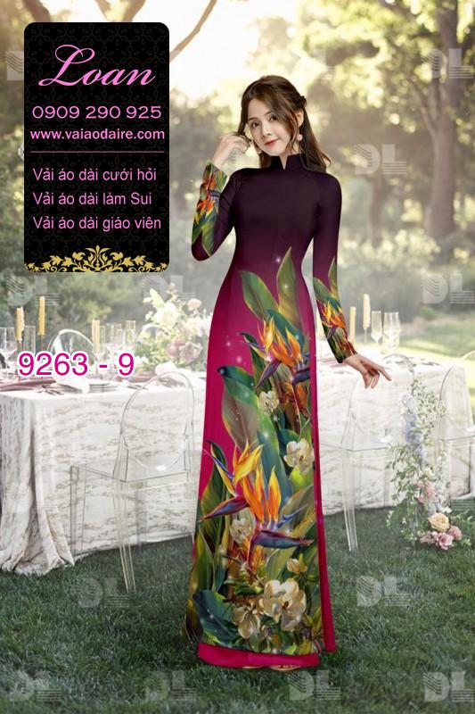 Vải áo dài hoa 3D Vải áo dài hoa 3D