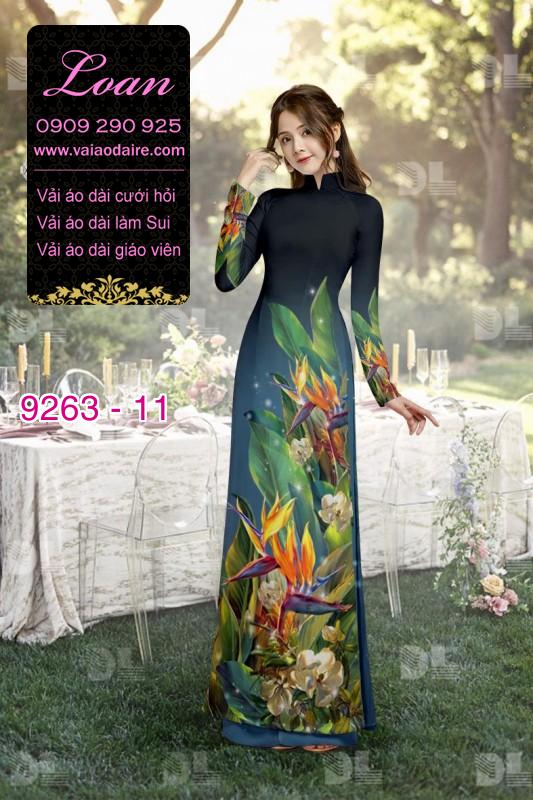 Vải áo dài hoa 3D Vải áo dài hoa 3D